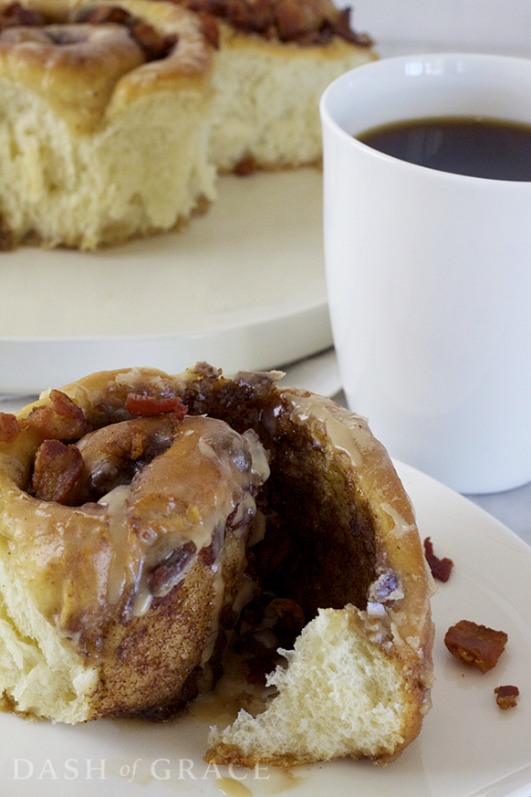 Maple Bacon Cinnamon Rolls Dash Of Grace